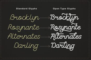 the coventysh monoline script font