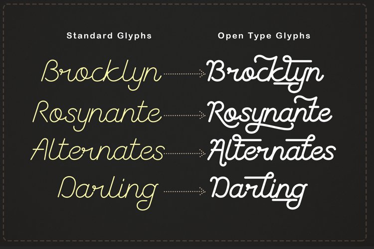 the coventysh monoline script font