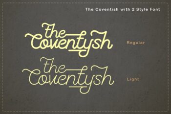 the coventysh monoline script font