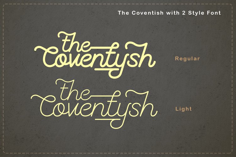 the coventysh monoline script font