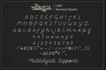 the coventysh monoline script font