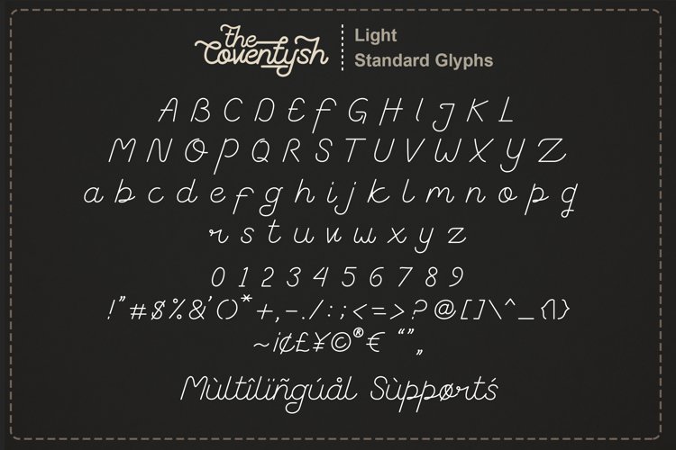 the coventysh monoline script font