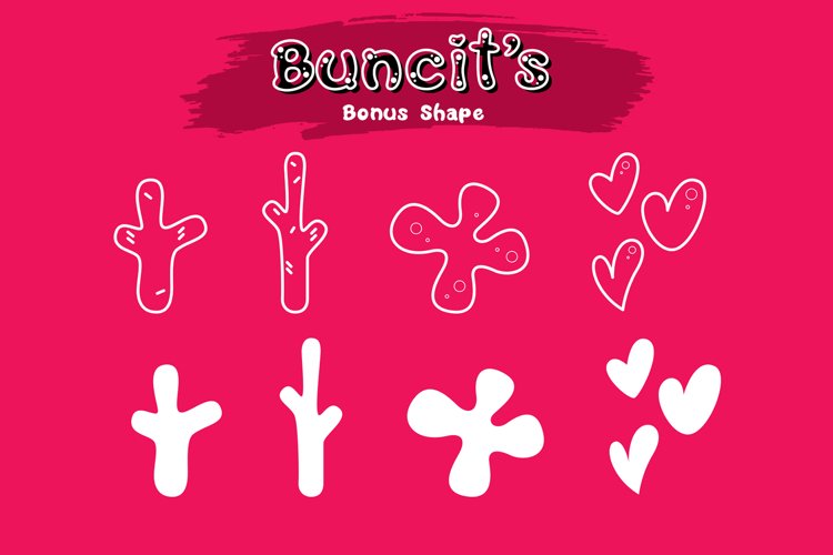 buncits cutes typeface font 2 style