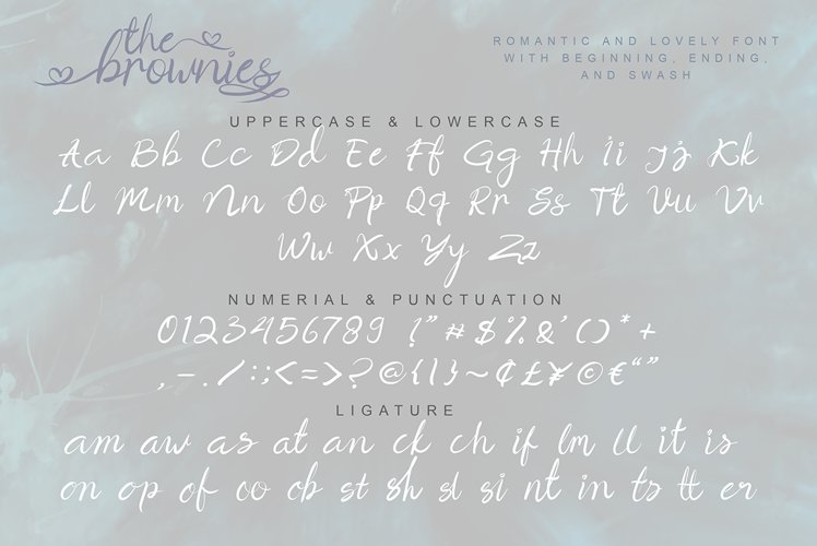 the brownies | romantic love font