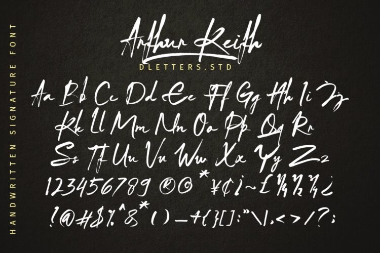 arthur keith signature