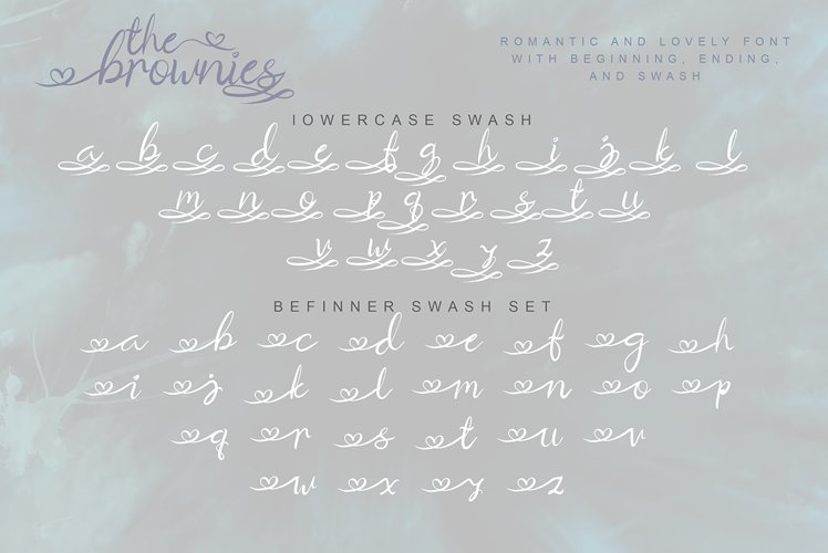 the brownies | romantic love font