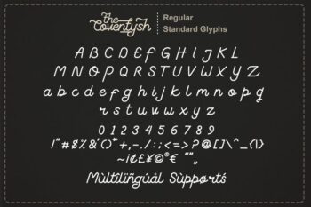 the coventysh monoline script font