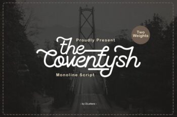 the coventysh monoline script font