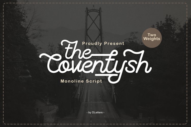 the coventysh monoline script font