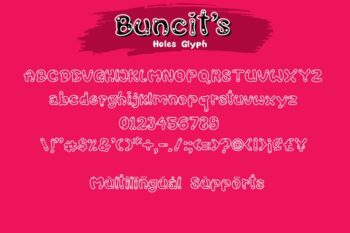 buncits cutes typeface font 2 style