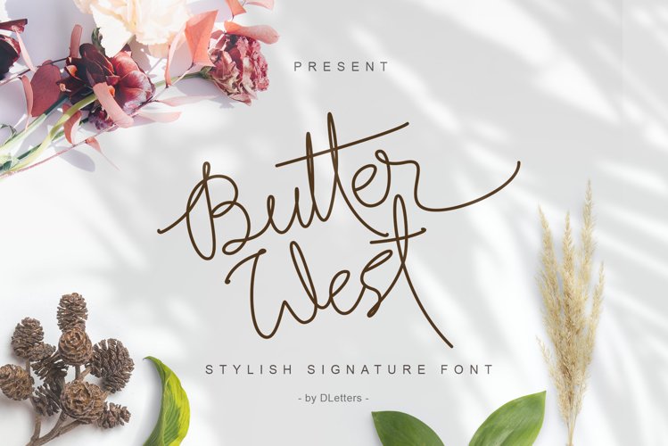 butter west | natural handwritten font