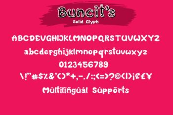 buncits cutes typeface font 2 style