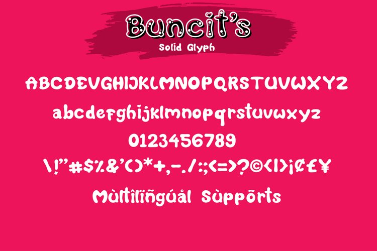buncits cutes typeface font 2 style