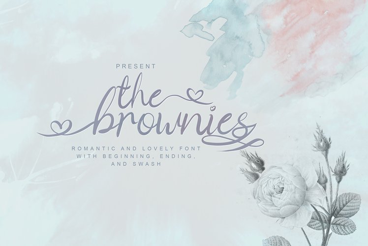 the brownies | romantic love font
