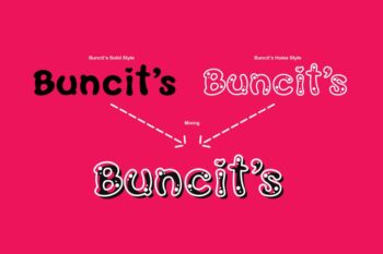 buncits cutes typeface font 2 style