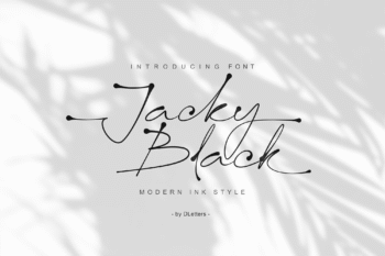 jacky black | handwritten ink style