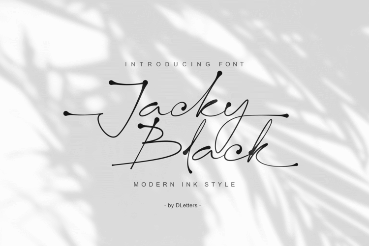 jacky black | handwritten ink style
