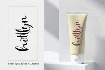 twisty squosh | happy script font